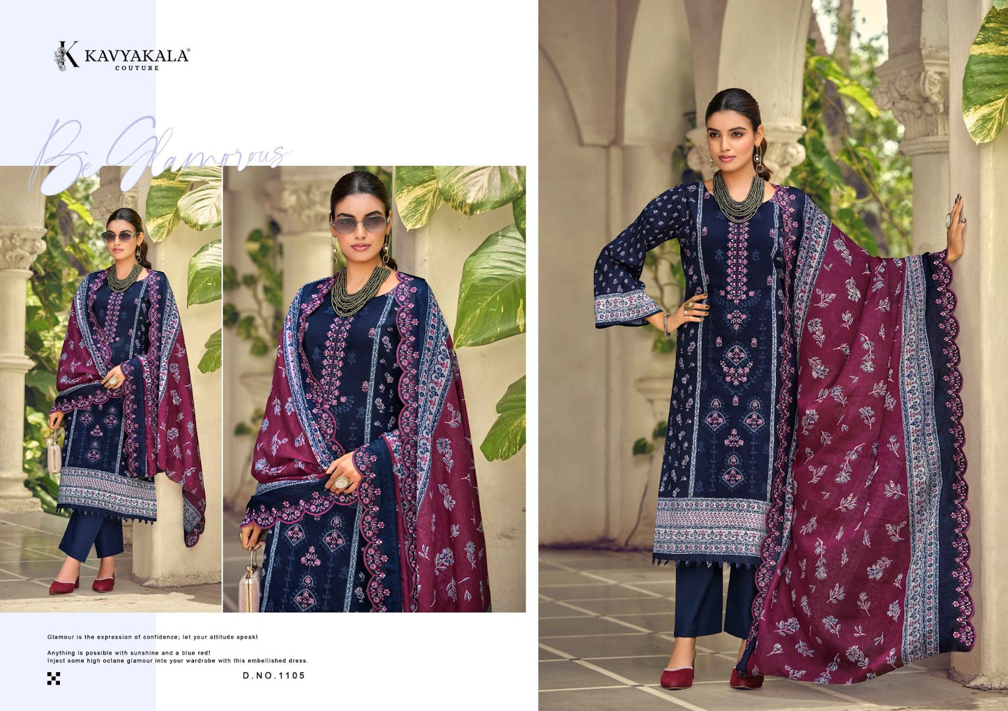 Bin Saeed Vol 11 Kavyakala Cambric Karachi Salwar Suits Supplier