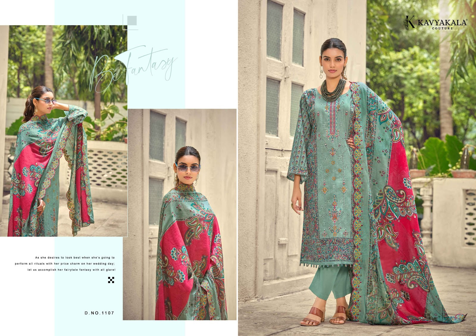 Bin Saeed Vol 11 Kavyakala Cambric Karachi Salwar Suits Supplier
