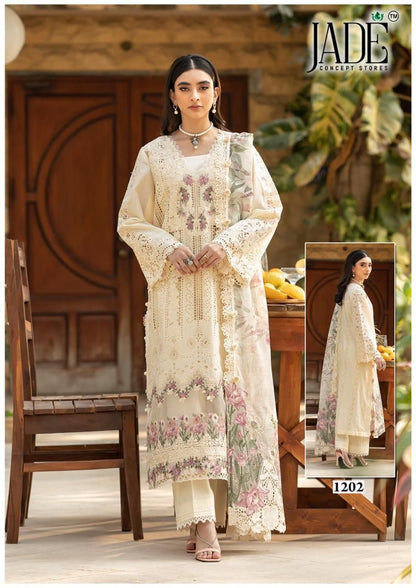 Bin Saeed Vol 12 Heavy Cotton Luxury Collection Jade Lawn Karachi Salwar Suits Exporter