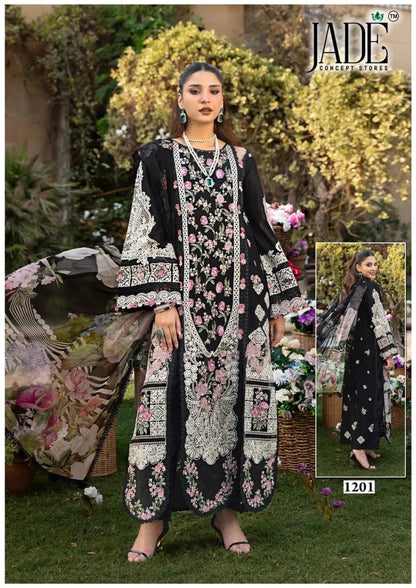 Bin Saeed Vol 12 Heavy Cotton Luxury Collection Jade Lawn Karachi Salwar Suits Exporter