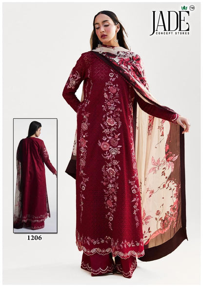 Bin Saeed Vol 12 Heavy Cotton Luxury Collection Jade Lawn Karachi Salwar Suits Exporter