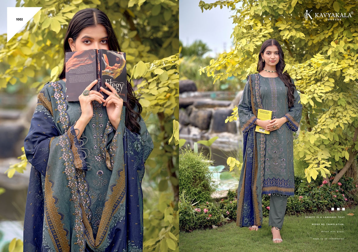 Bin Saeed Vol 12 Kavyakala Cambric Karachi Salwar Suits Exporter Gujarat