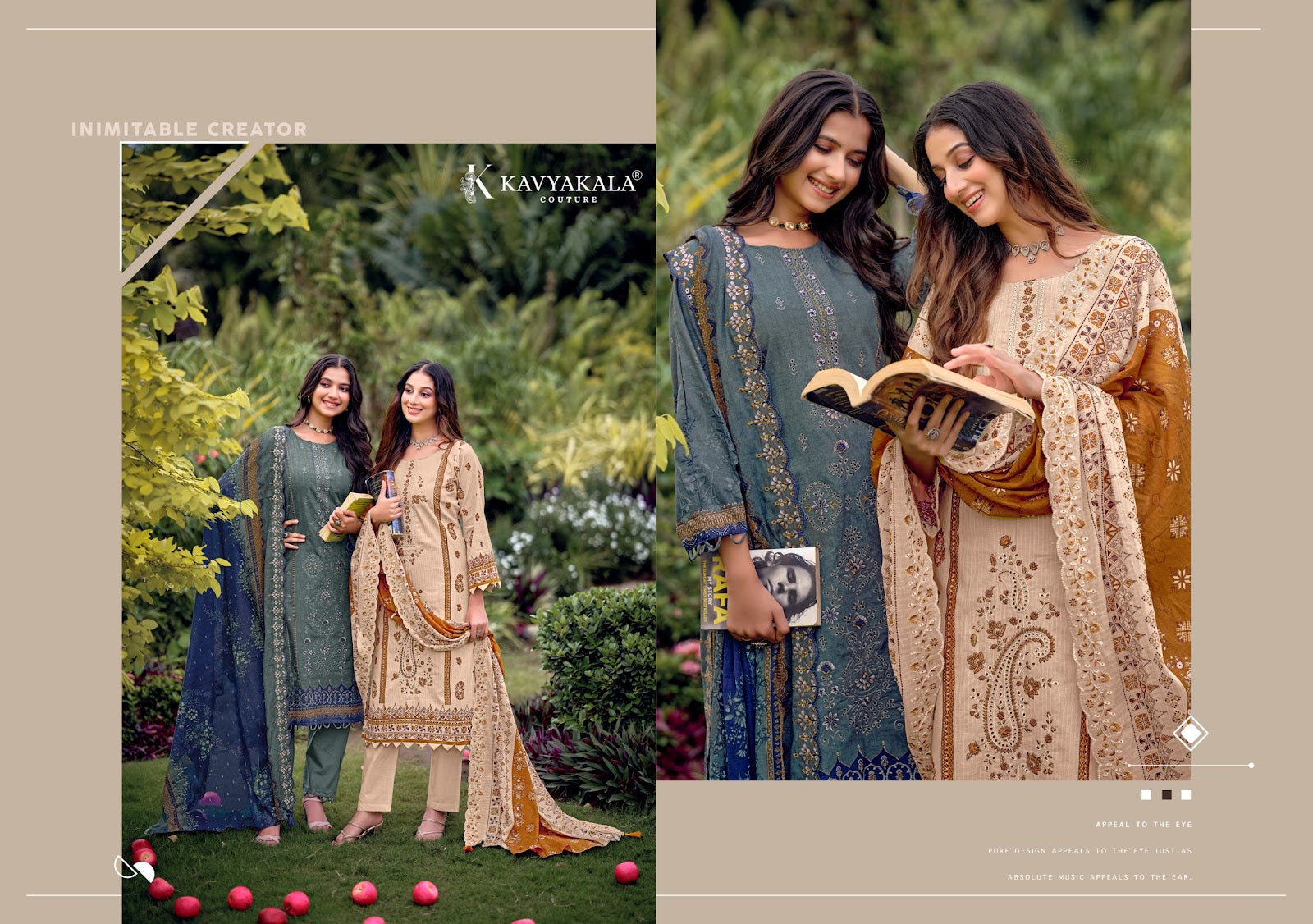Bin Saeed Vol 12 Kavyakala Cambric Karachi Salwar Suits Exporter Gujarat