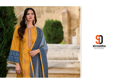 Bin Saeed Vol 12 Lawn Collection Shraddha Designer Cotton Karachi Salwar Suits Exporter