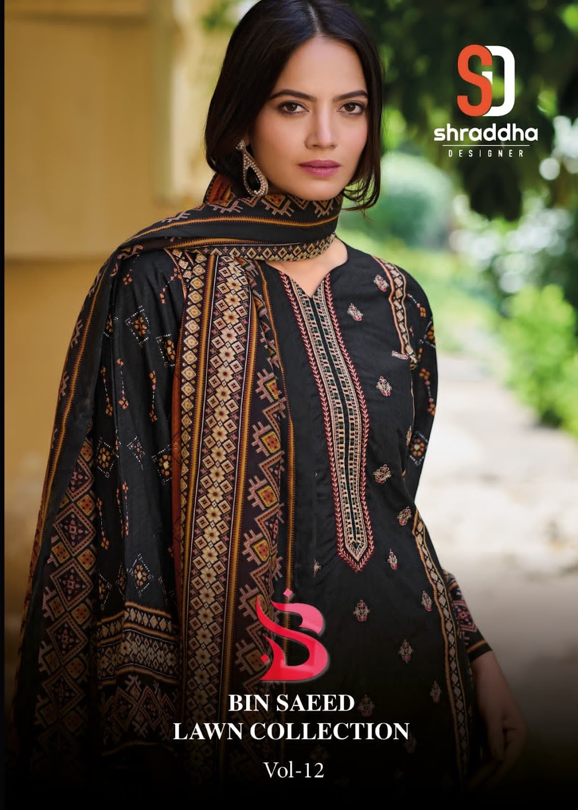 Bin Saeed Vol 12 Lawn Collection Shraddha Designer Cotton Karachi Salwar Suits Exporter