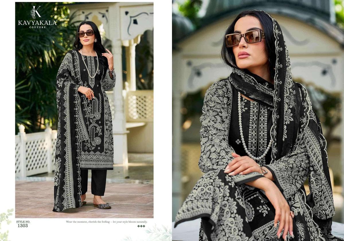 Bin Saeed Vol 13 Kavyakala Cambric Karachi Salwar Suits Exporter Ahmedabad