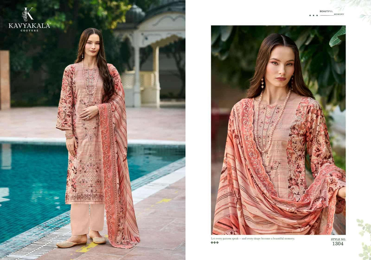 Bin Saeed Vol 13 Kavyakala Cambric Karachi Salwar Suits Exporter Ahmedabad