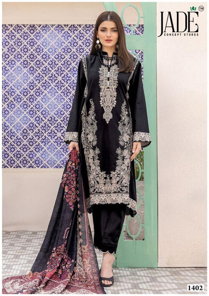 Bin Saeed Vol 14 Heavy Cotton Luxury Collection Jade Karachi Salwar Suits Manufacturer India