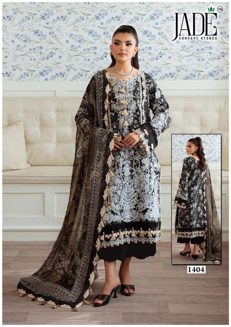 Bin Saeed Vol 14 Heavy Cotton Luxury Collection Jade Karachi Salwar Suits Manufacturer India