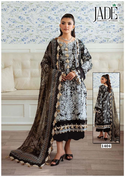 Bin Saeed Vol 14 Heavy Cotton Luxury Collection Jade Karachi Salwar Suits Manufacturer India
