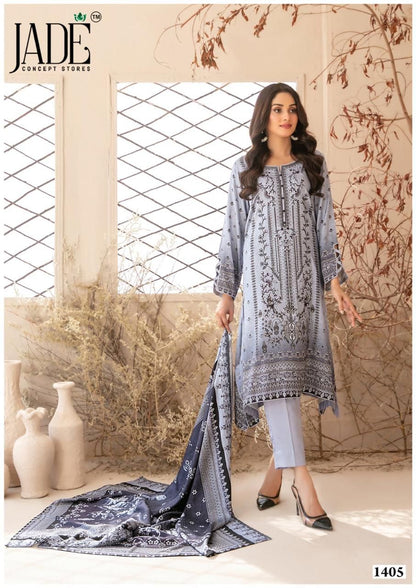 Bin Saeed Vol 14 Heavy Cotton Luxury Collection Jade Karachi Salwar Suits Manufacturer India