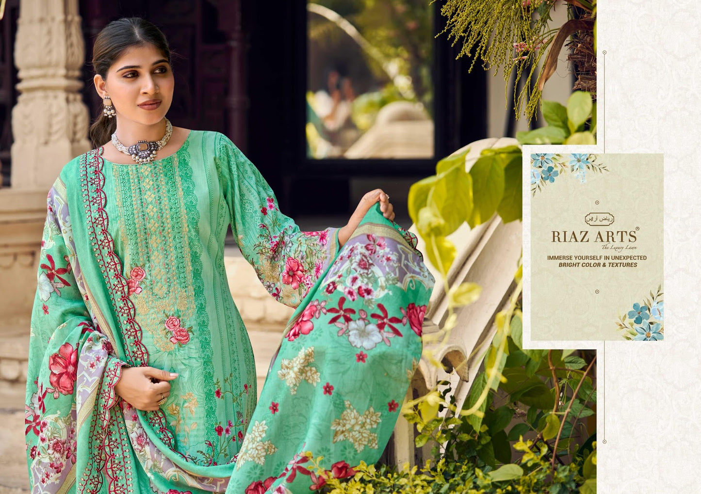 Bin Saeed Vol 15 Riaz Art Cotton Cambric Karachi Salwar Suits Wholesale