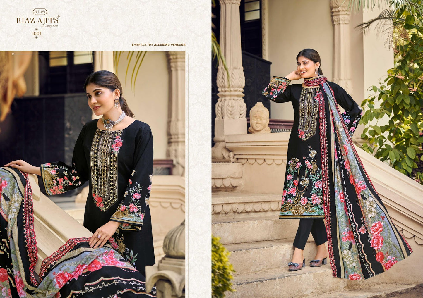 Bin Saeed Vol 15 Riaz Art Cotton Cambric Karachi Salwar Suits Wholesale