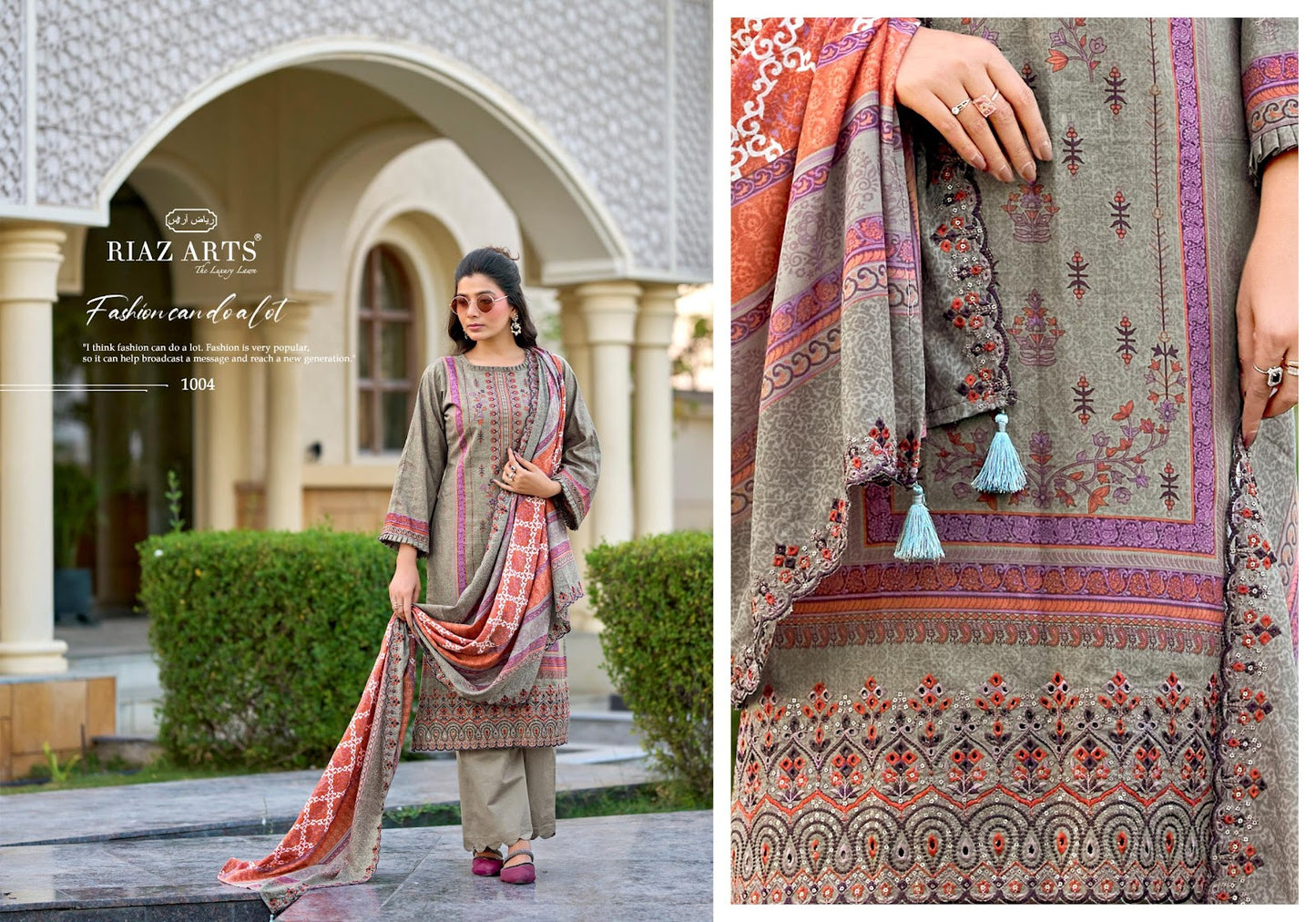 Bin Saeed Vol 16 Riaz Art Cambric Lawn Karachi Salwar Suits Supplier Ahmedabad