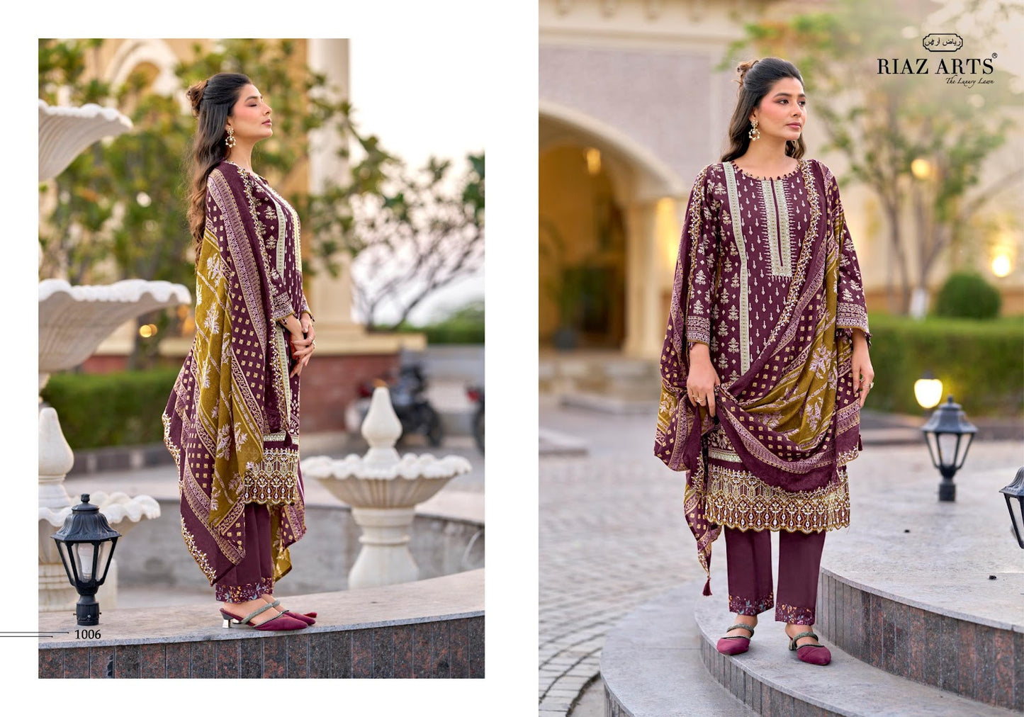 Bin Saeed Vol 16 Riaz Art Cambric Lawn Karachi Salwar Suits Supplier Ahmedabad
