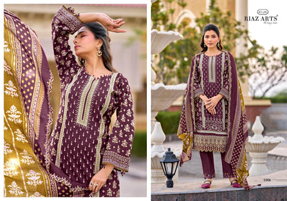 Bin Saeed Vol 16 Riaz Art Cambric Lawn Karachi Salwar Suits Supplier Ahmedabad