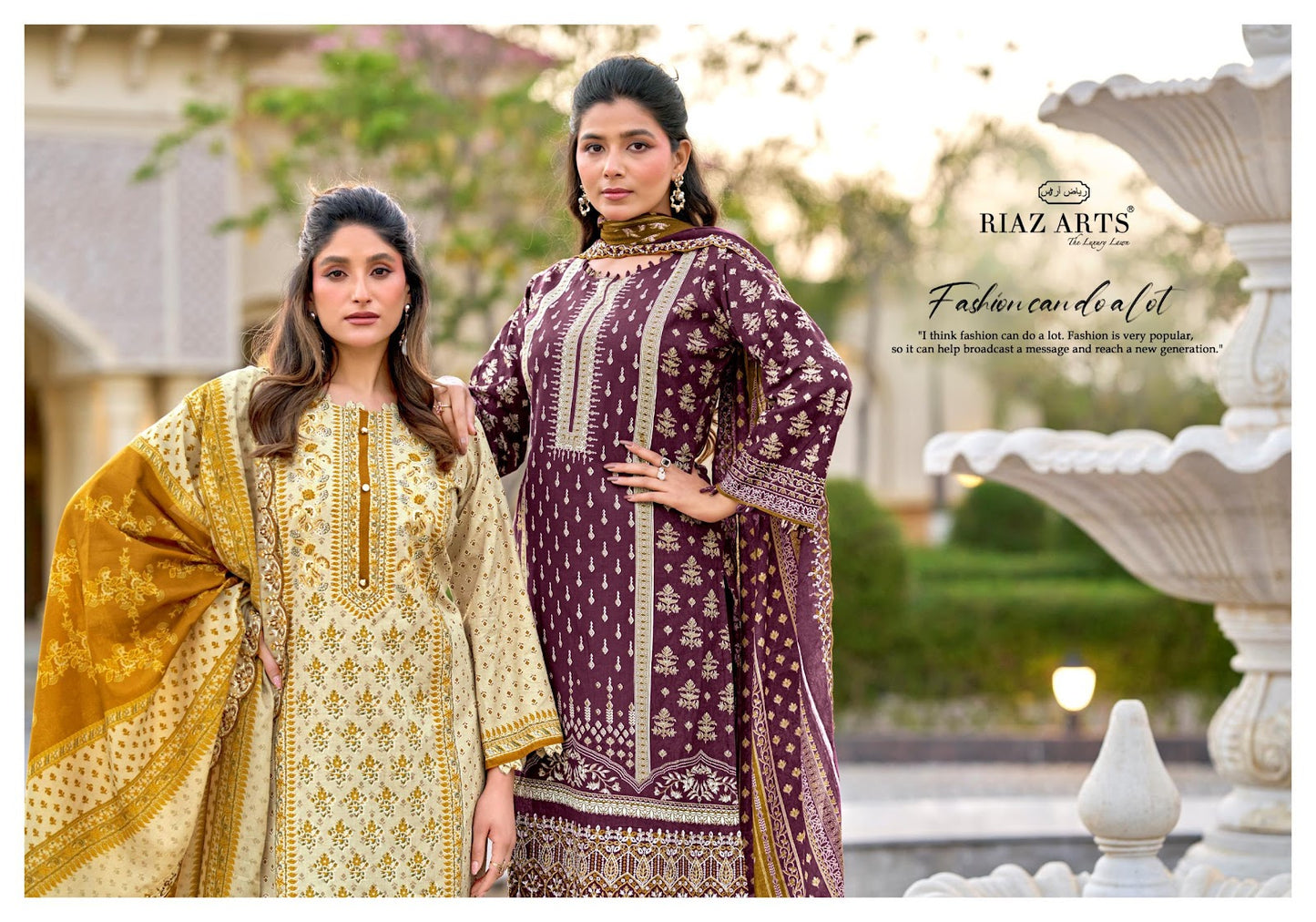 Bin Saeed Vol 16 Riaz Art Cambric Lawn Karachi Salwar Suits Supplier Ahmedabad