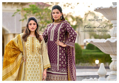 Bin Saeed Vol 16 Riaz Art Cambric Lawn Karachi Salwar Suits Supplier Ahmedabad
