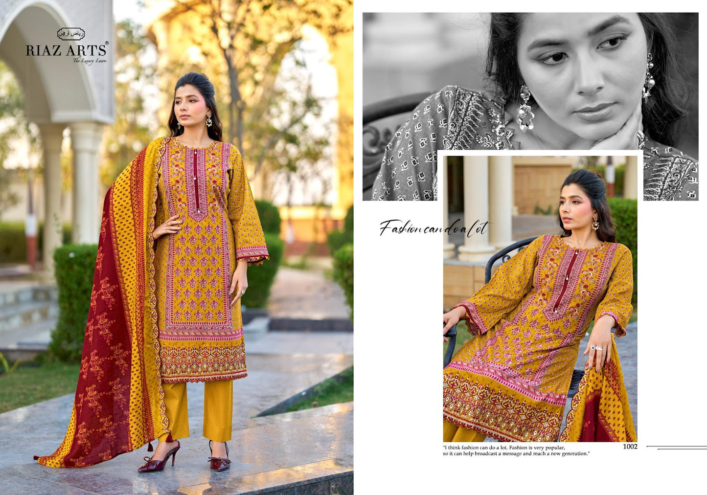 Bin Saeed Vol 16 Riaz Art Cambric Lawn Karachi Salwar Suits Supplier Ahmedabad