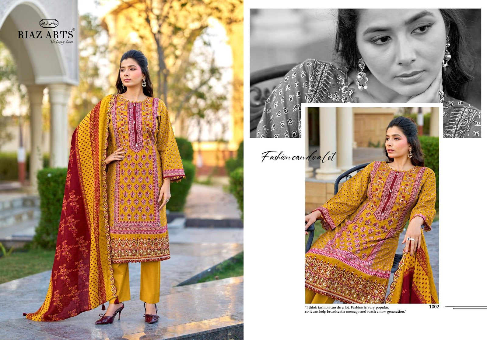 Bin Saeed Vol 16 Riaz Art Cambric Lawn Karachi Salwar Suits Supplier Ahmedabad
