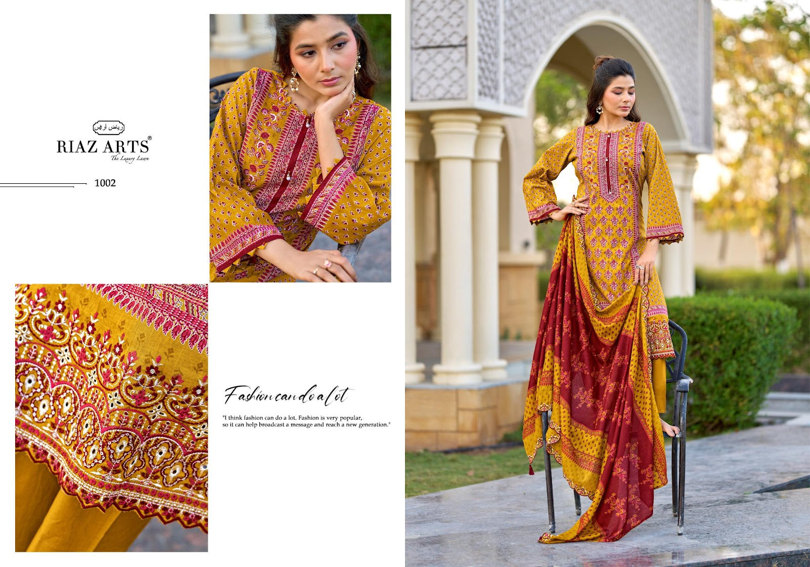Bin Saeed Vol 16 Riaz Art Cambric Lawn Karachi Salwar Suits Supplier Ahmedabad