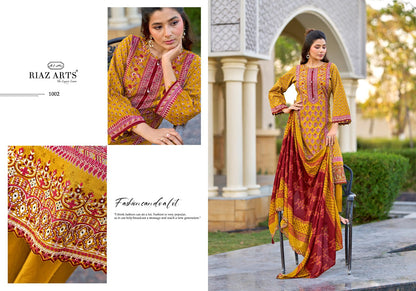 Bin Saeed Vol 16 Riaz Art Cambric Lawn Karachi Salwar Suits Supplier Ahmedabad