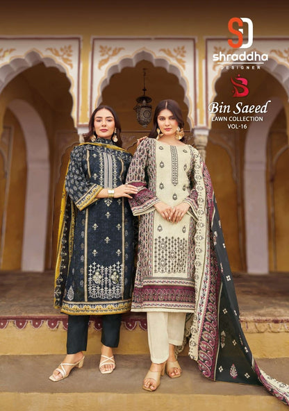 Bin Saeed Vol 16 Shraddha Designer Cotton Karachi Salwar Suits Manufacturer India