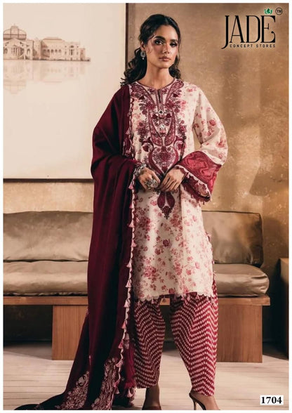 Bin Saeed Vol 17 Jade Lawn Cotton Karachi Salwar Suits Wholesaler India