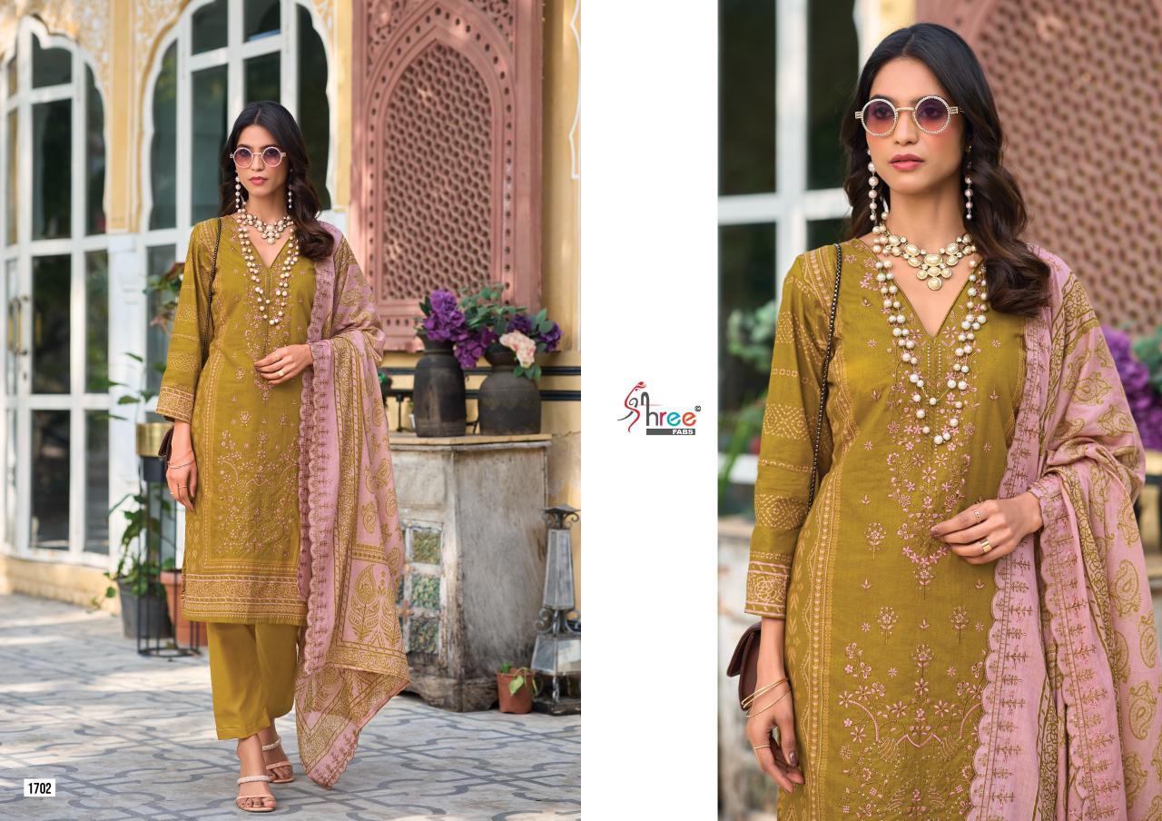 Bin Saeed Vol 17 Lawn Collection Shree Fabs Cotton Karachi Salwar Suits Wholesaler India
