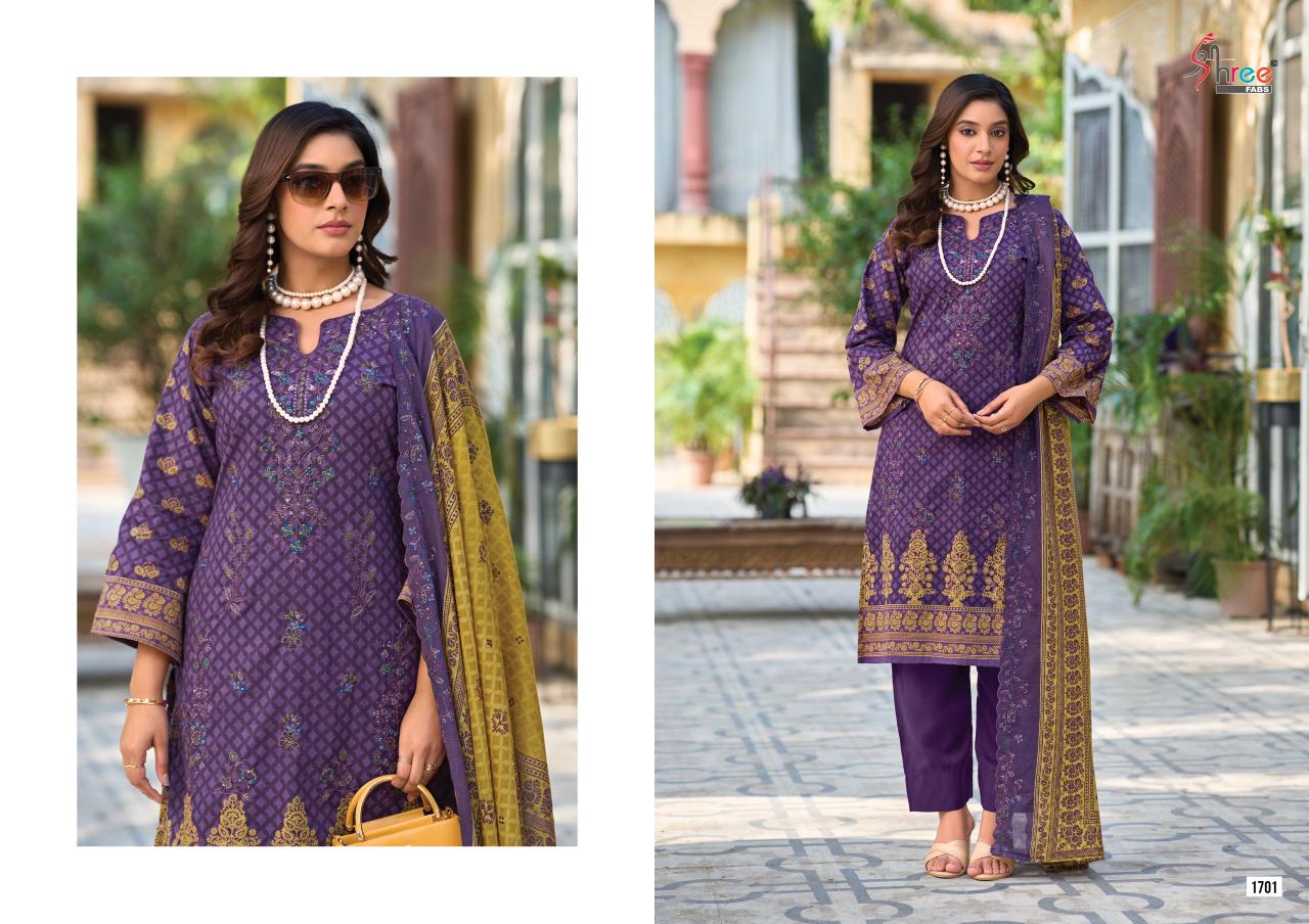 Bin Saeed Vol 17 Lawn Collection Shree Fabs Cotton Karachi Salwar Suits Wholesaler India