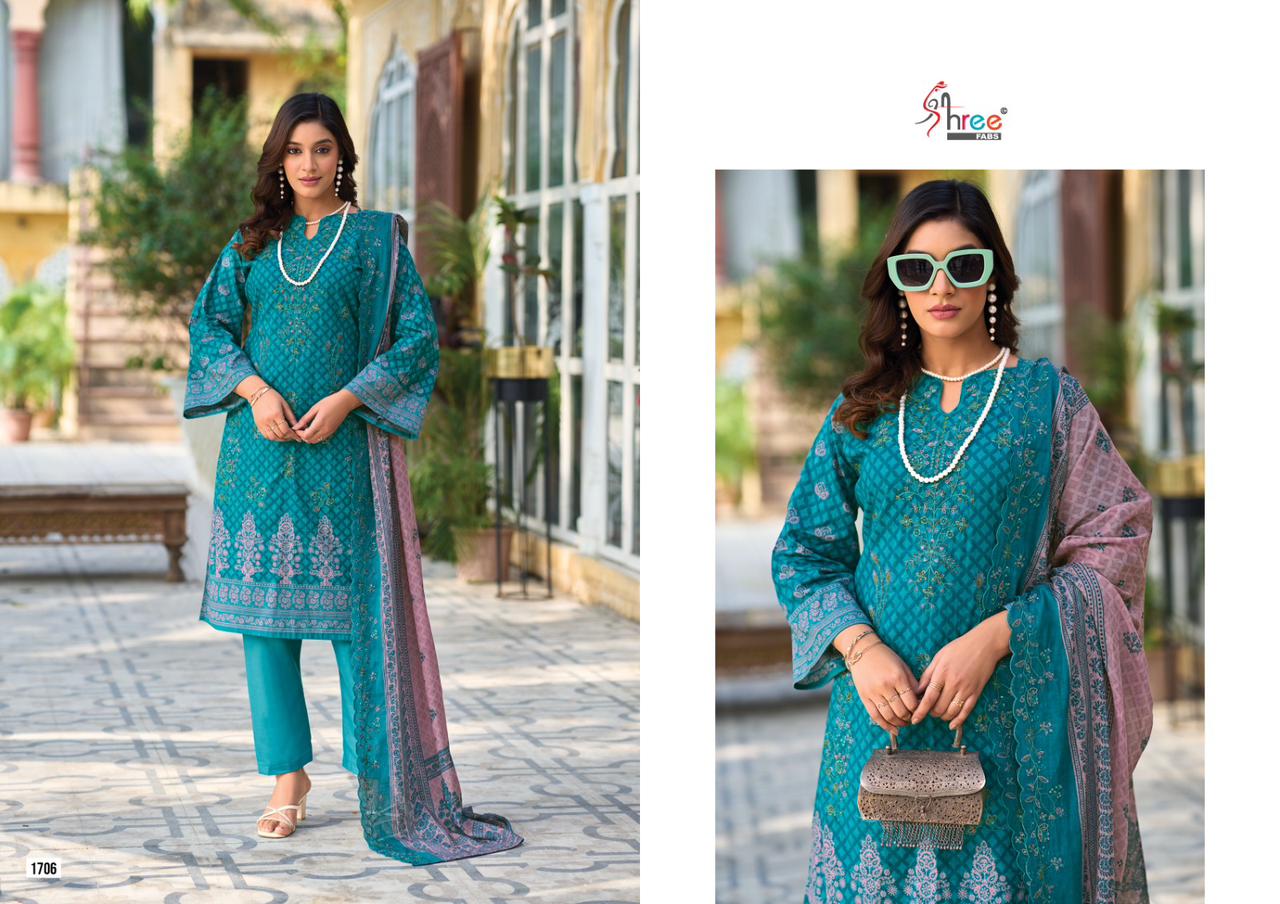 Bin Saeed Vol 17 Lawn Collection Shree Fabs Cotton Karachi Salwar Suits Wholesaler India
