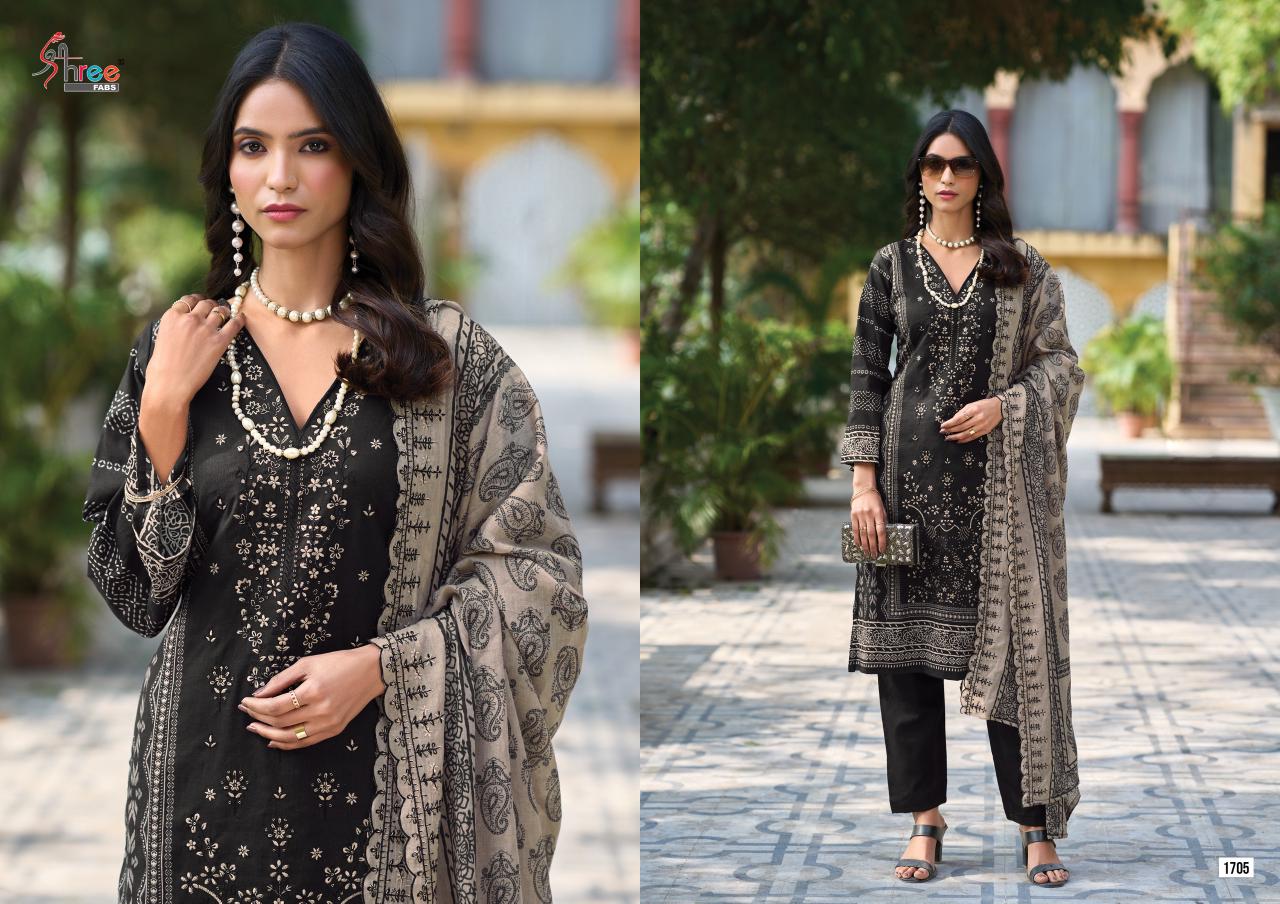 Bin Saeed Vol 17 Lawn Collection Shree Fabs Cotton Karachi Salwar Suits Wholesaler India