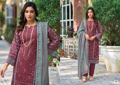 Bin Saeed Vol 17 Lawn Collection Shree Fabs Cotton Karachi Salwar Suits Wholesaler India