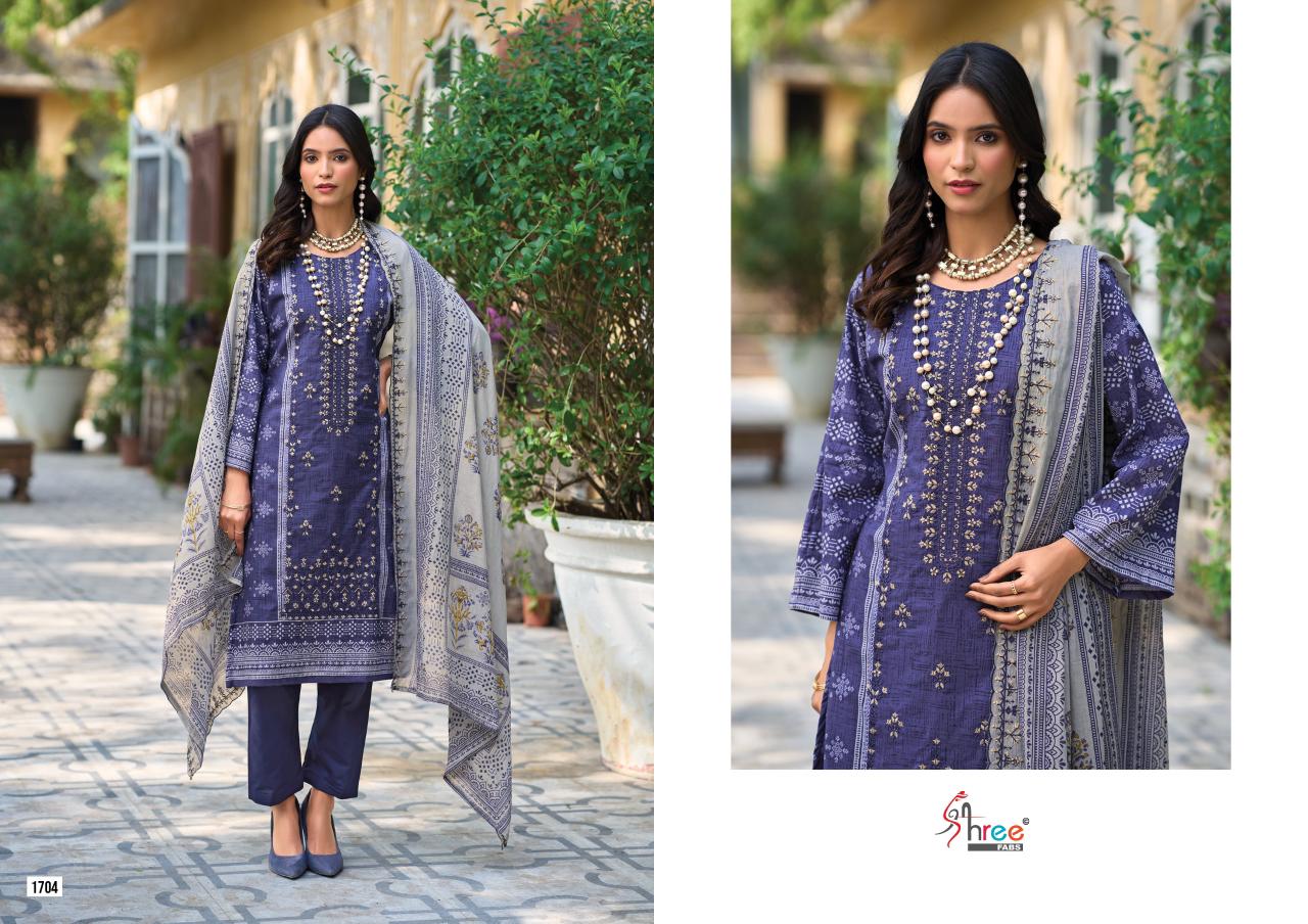 Bin Saeed Vol 17 Lawn Collection Shree Fabs Cotton Karachi Salwar Suits Wholesaler India