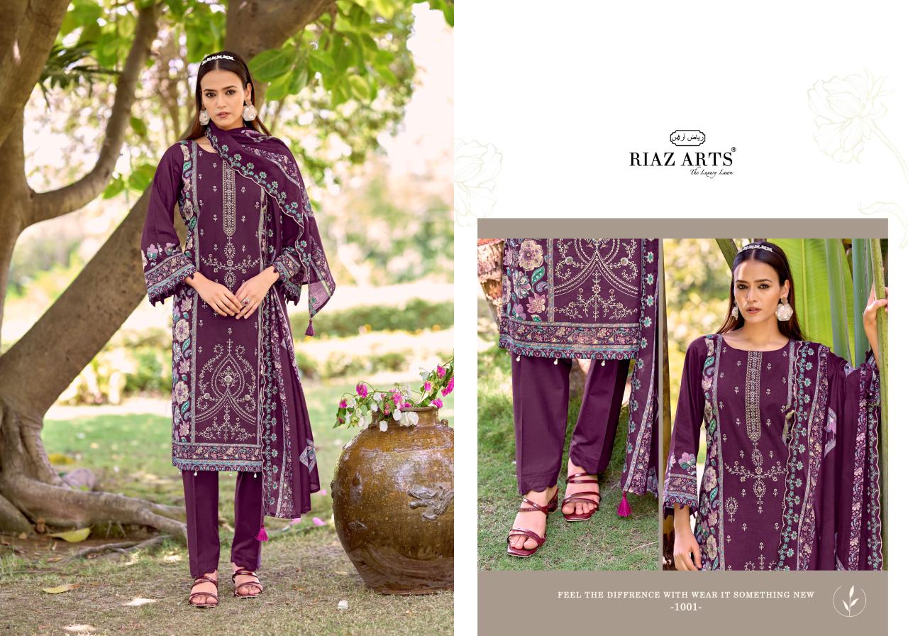 Bin Saeed Vol 17 Riaz Art Cotton Cambric Karachi Salwar Suits Wholesaler Gujarat