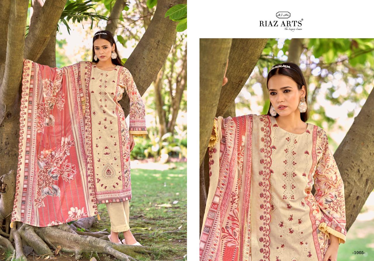 Bin Saeed Vol 17 Riaz Art Cotton Cambric Karachi Salwar Suits Wholesaler Gujarat