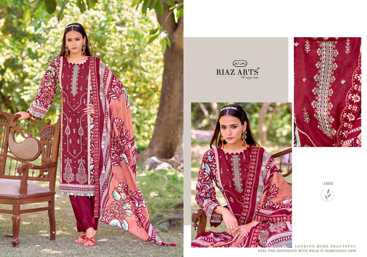 Bin Saeed Vol 17 Riaz Art Cotton Cambric Karachi Salwar Suits Wholesaler Gujarat