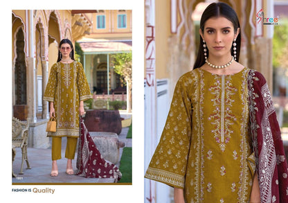 Bin Saeed Vol 18 Lawn Collection Shree Fabs Pure Cotton Pakistani Salwar Suits Wholesale Rate