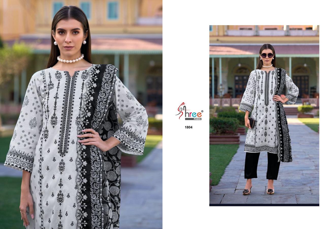 Bin Saeed Vol 18 Lawn Collection Shree Fabs Pure Cotton Pakistani Salwar Suits Wholesale Rate