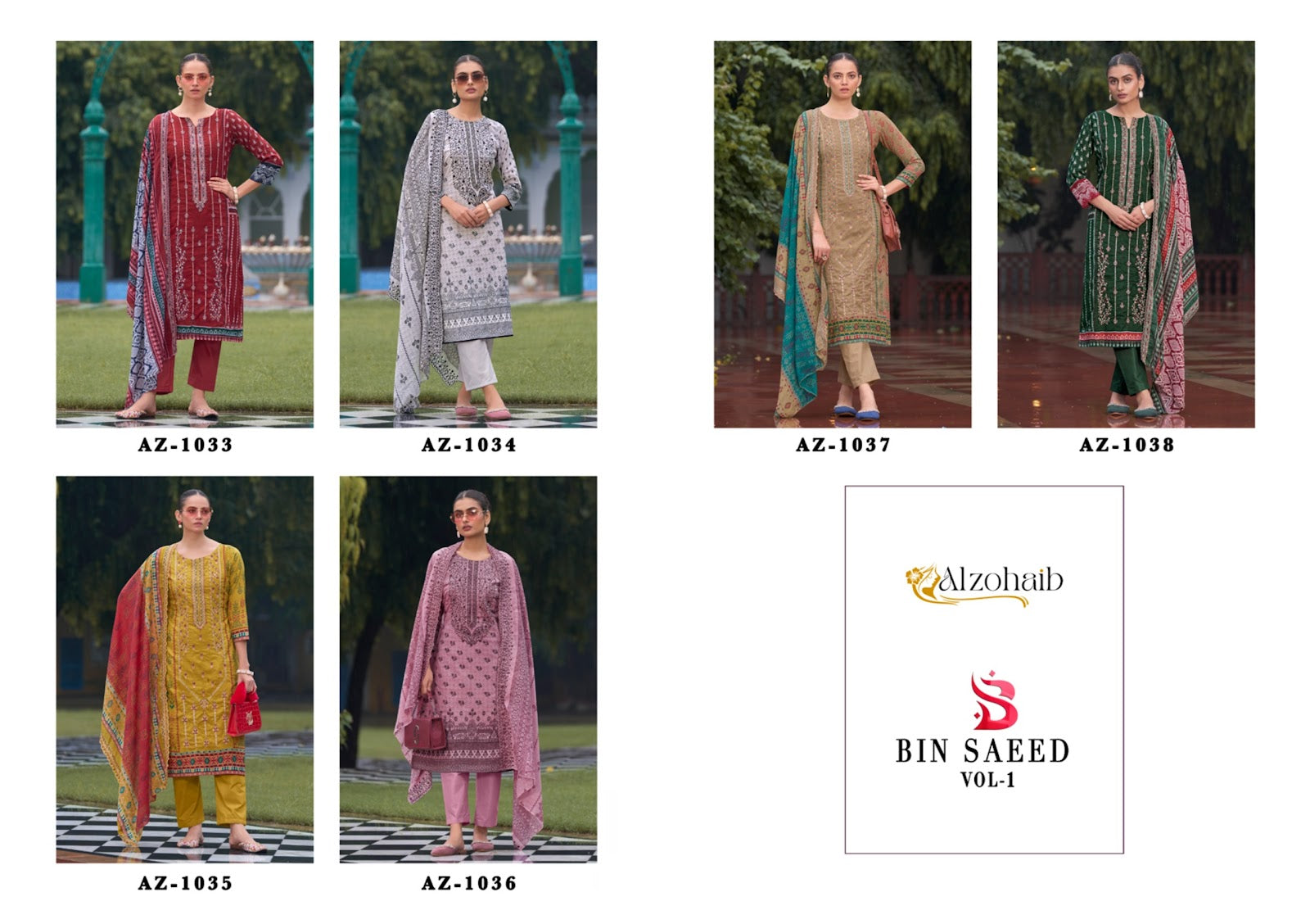 Bin Saeed Vol 1 Al Zohaib Cotton Karachi Salwar Suits Supplier India