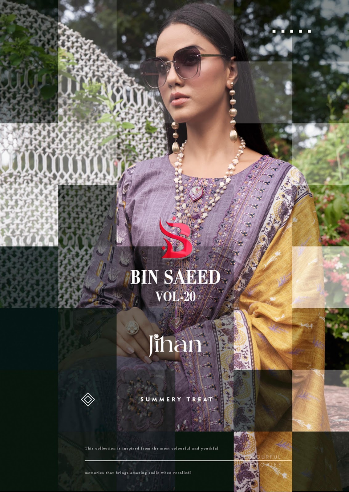 Bin Saeed Vol 20 Jihan Pure Lawn Karachi Salwar Suits Wholesaler India