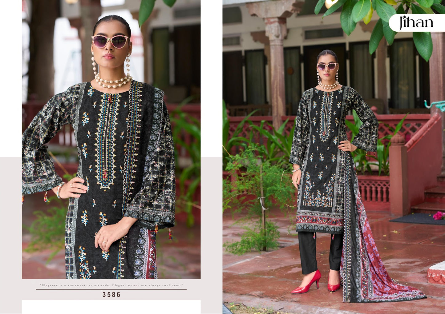 Bin Saeed Vol 20 Jihan Pure Lawn Karachi Salwar Suits Wholesaler India