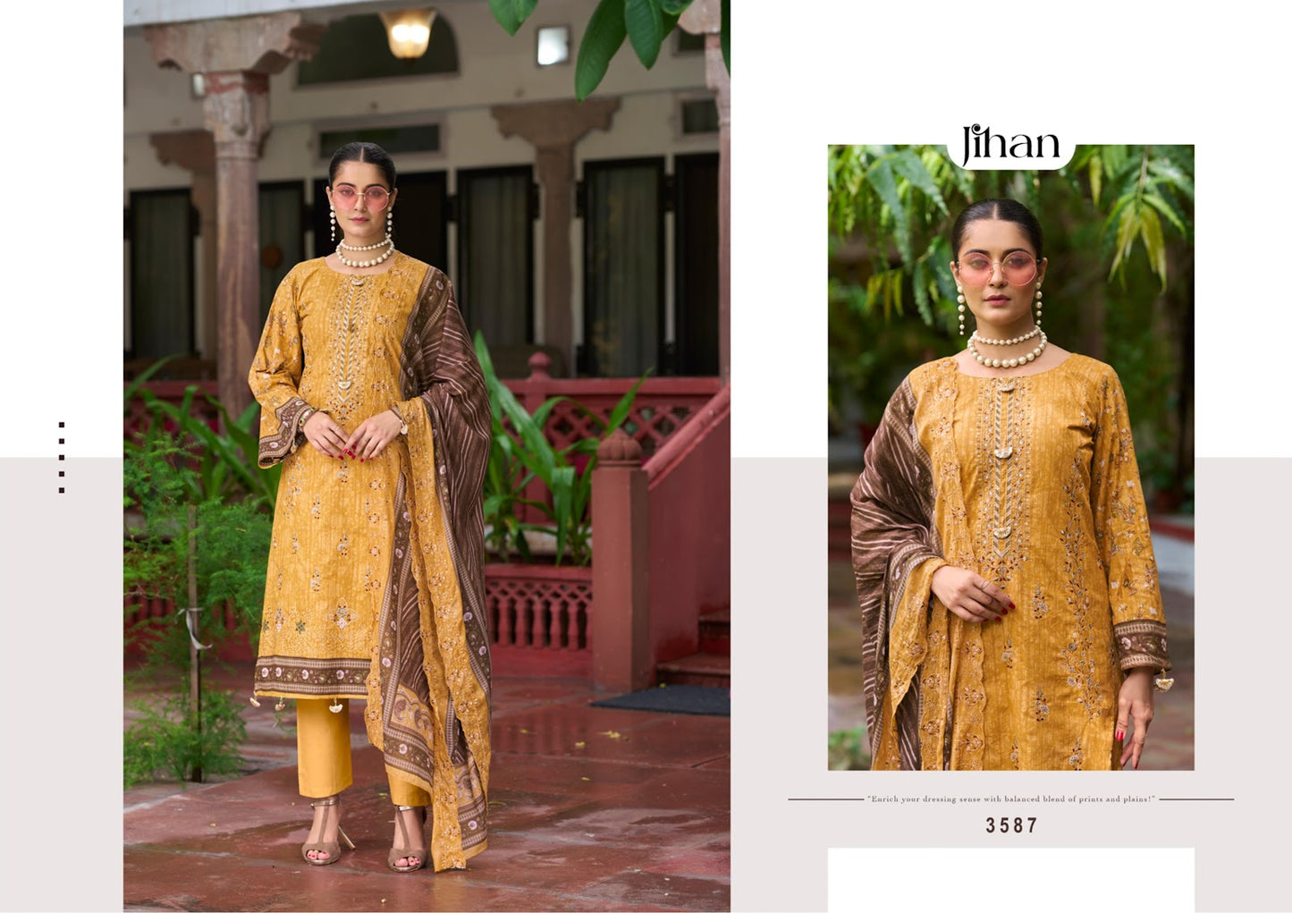 Bin Saeed Vol 20 Jihan Pure Lawn Karachi Salwar Suits Wholesaler India