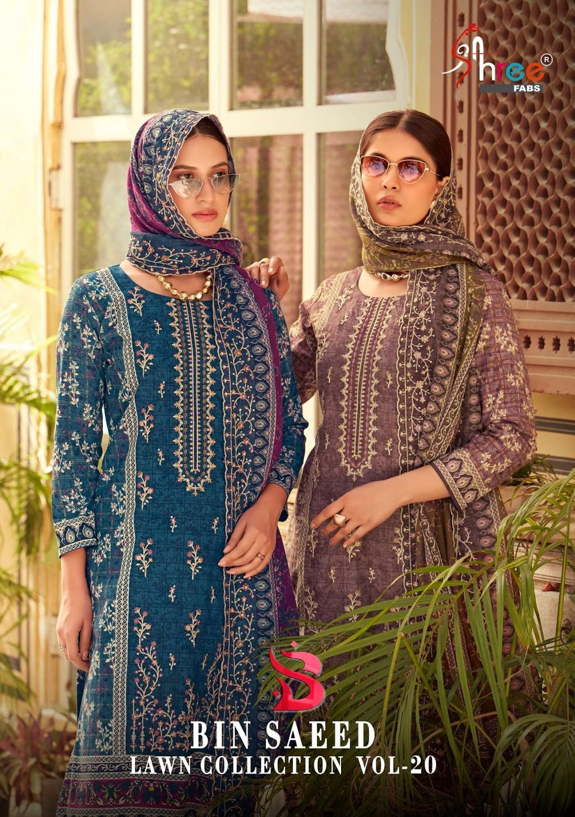 Bin Saeed Vol 20 Lawn Collection Shree Fabs Cotton Karachi Salwar Suits Wholesaler India