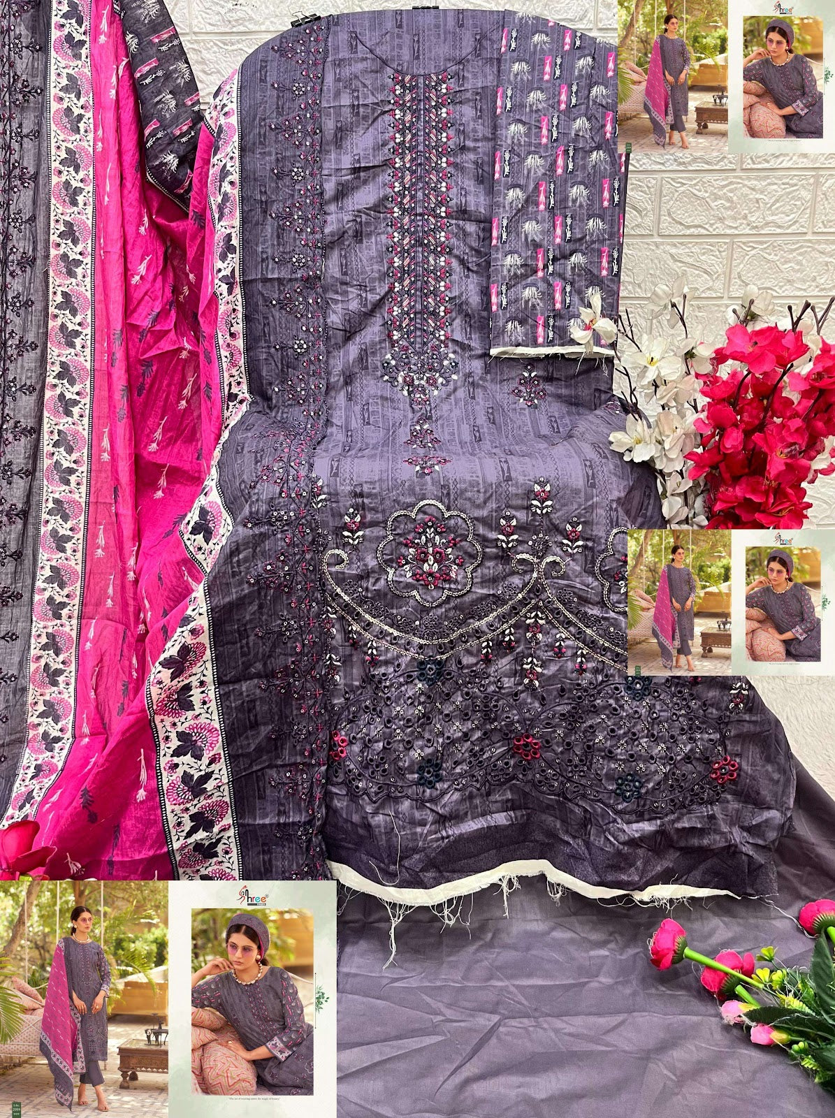Bin Saeed Vol 20 Lawn Collection Shree Fabs Cotton Karachi Salwar Suits Wholesaler India