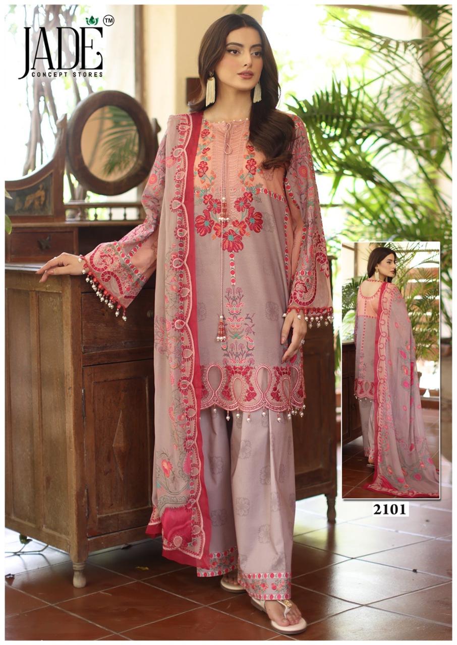 Bin Saeed Vol 21 Jade Mix Cotton Karachi Salwar Suits Supplier Gujarat