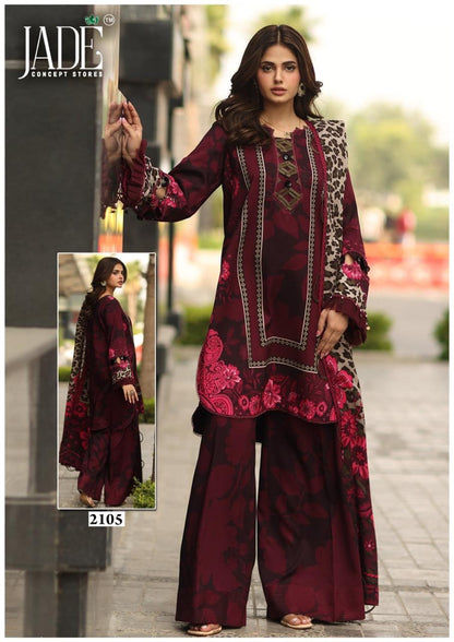 Bin Saeed Vol 21 Jade Mix Cotton Karachi Salwar Suits Supplier Gujarat