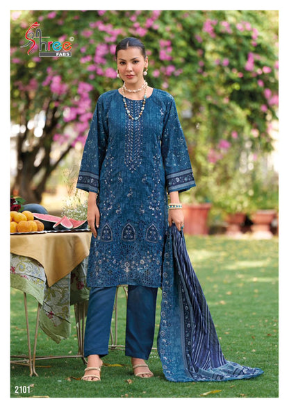 Bin Saeed Vol 21 Lawn Collection Shree Fabs Cotton Karachi Readymade Suits Manufacturer Ahmedabad