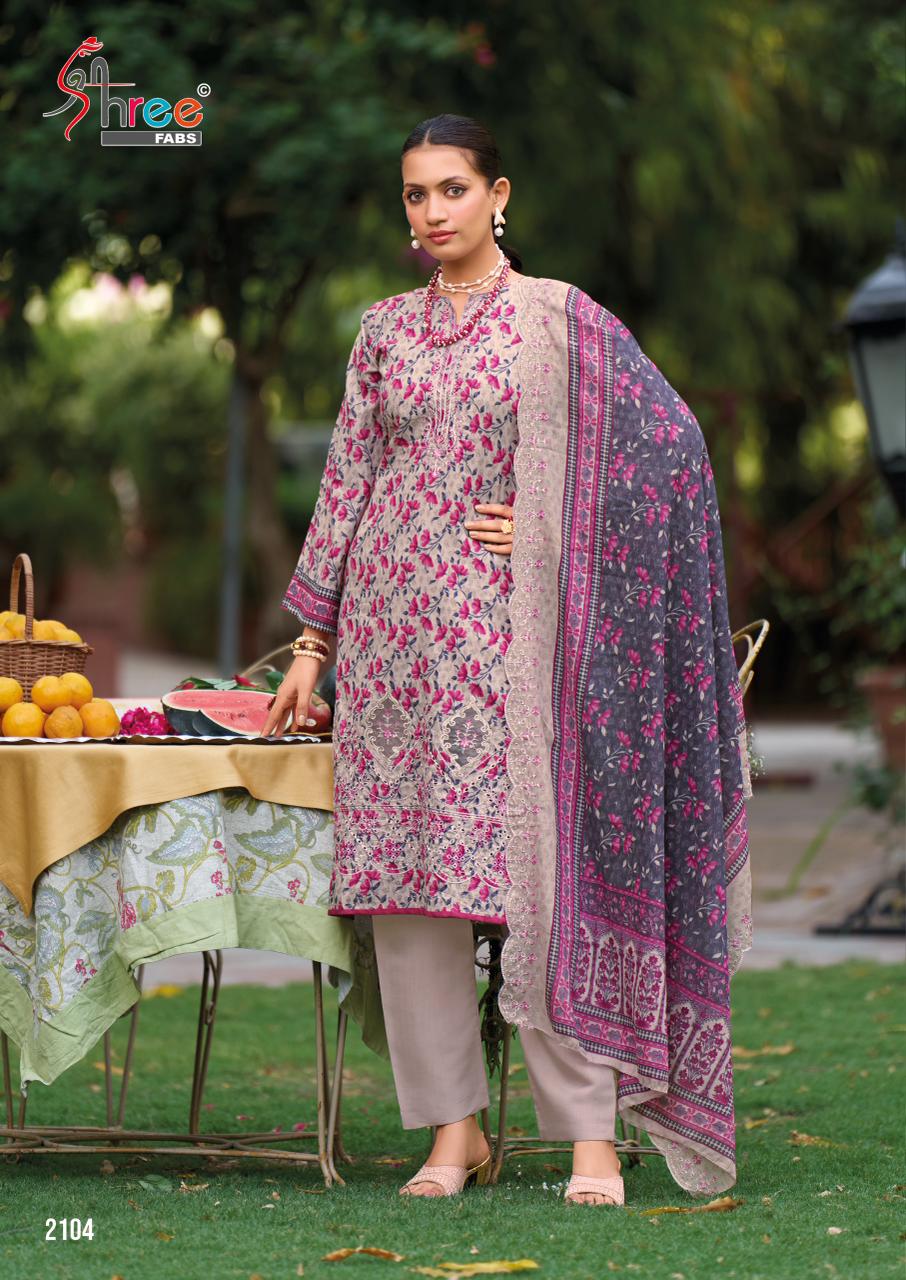 Bin Saeed Vol 21 Lawn Collection Shree Fabs Cotton Karachi Readymade Suits Manufacturer Ahmedabad