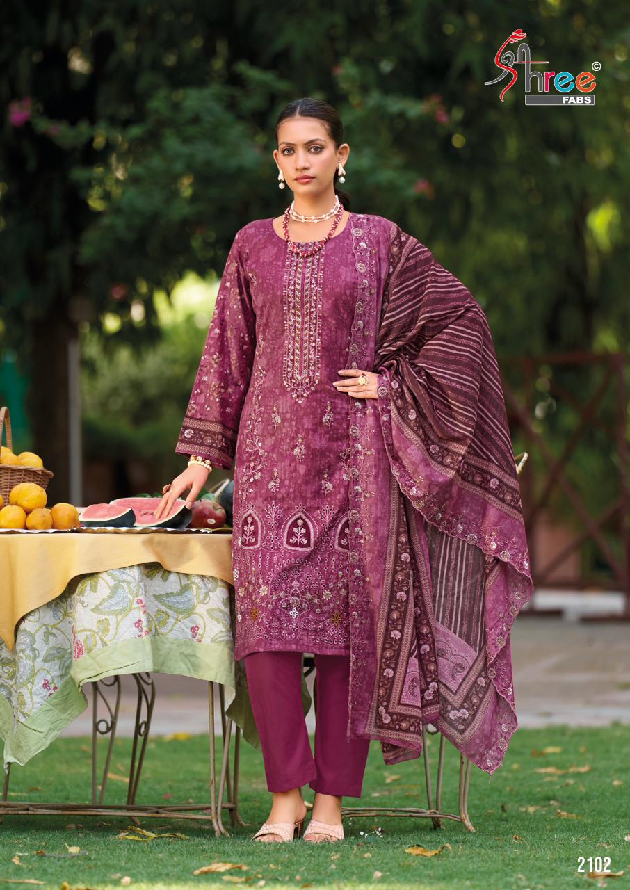 Bin Saeed Vol 21 Lawn Collection Shree Fabs Cotton Karachi Readymade Suits Manufacturer Ahmedabad